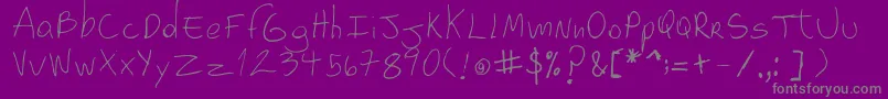 Weitere Informationen zur Gabo4-Schriftart Gabo4-Schriftart – Graue Schriften auf violettem Hintergrund