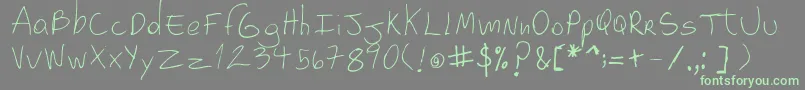 Gabo4 Font – Green Fonts on Gray Background
