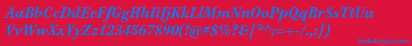 KeplerstdBoldscnitcapt Font – Blue Fonts on Red Background