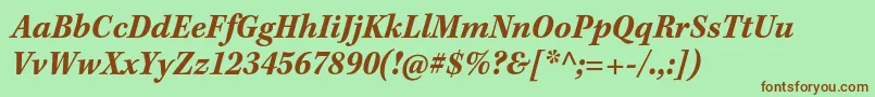 KeplerstdBoldscnitcapt Font – Brown Fonts on Green Background
