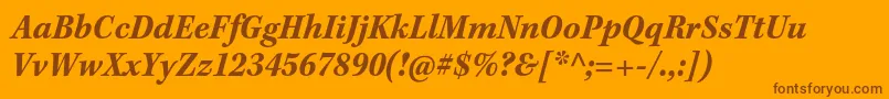 KeplerstdBoldscnitcapt Font – Brown Fonts on Orange Background