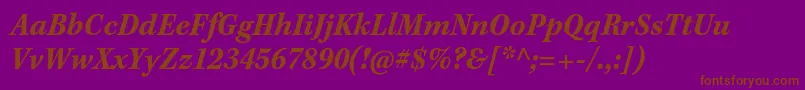 KeplerstdBoldscnitcapt Font – Brown Fonts on Purple Background