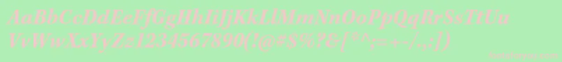 KeplerstdBoldscnitcapt Font – Pink Fonts on Green Background