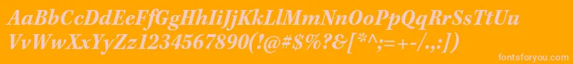 KeplerstdBoldscnitcapt Font – Pink Fonts on Orange Background