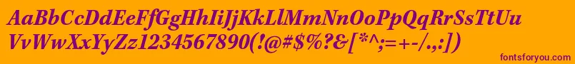 KeplerstdBoldscnitcapt Font – Purple Fonts on Orange Background