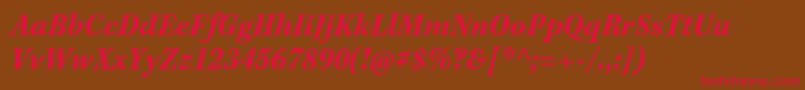 KeplerstdBoldscnitcapt-Schriftart – Rote Schriften auf braunem Hintergrund