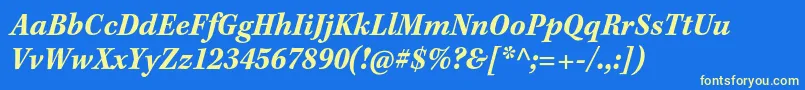 KeplerstdBoldscnitcapt Font – Yellow Fonts on Blue Background