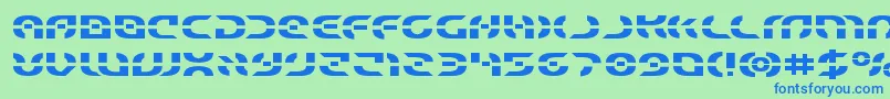 Starfighterexpand Font – Blue Fonts on Green Background