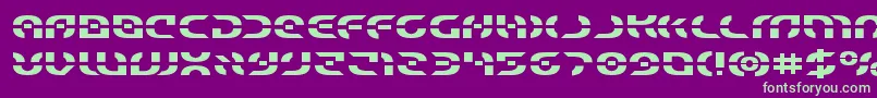 Starfighterexpand Font – Green Fonts on Purple Background