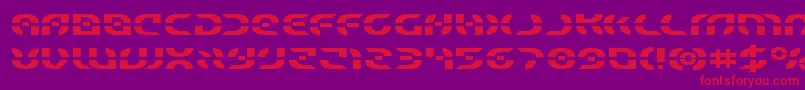 Starfighterexpand Font – Red Fonts on Purple Background