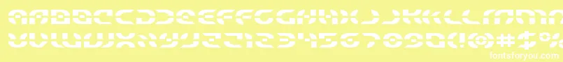 Starfighterexpand Font – White Fonts on Yellow Background