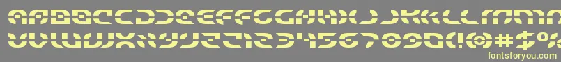 Starfighterexpand Font – Yellow Fonts on Gray Background