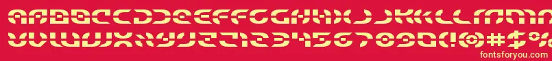 Starfighterexpand Font – Yellow Fonts on Red Background