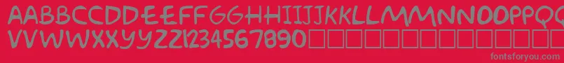 GroeningPlain Font – Gray Fonts on Red Background