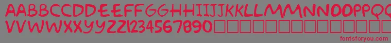 GroeningPlain Font – Red Fonts on Gray Background