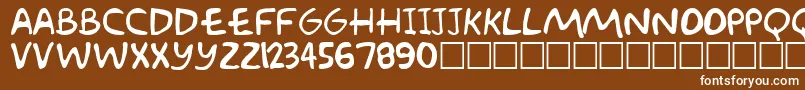 フォントGroeningPlain – 茶色の背景に白い文字