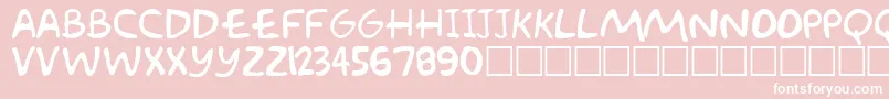 Подробнее о шрифте GroeningPlain Шрифт GroeningPlain – белые шрифты на розовом фоне