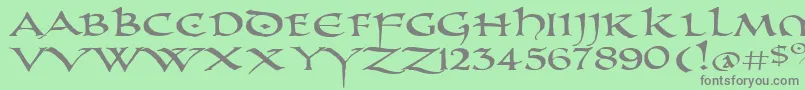 Altcapex Font – Gray Fonts on Green Background