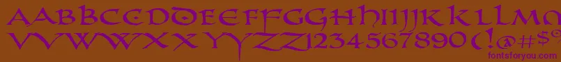 Altcapex Font – Purple Fonts on Brown Background