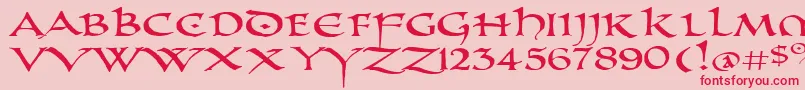 Altcapex Font – Red Fonts on Pink Background