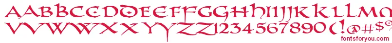 フォントAltcapex – 白い背景に赤い文字