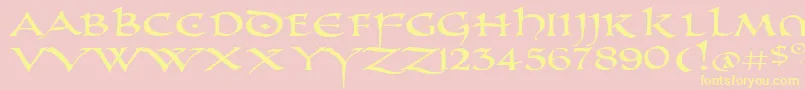 Altcapex Font – Yellow Fonts on Pink Background