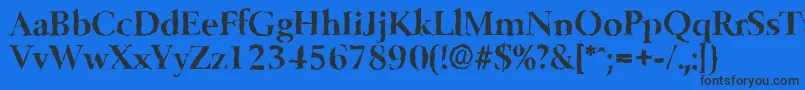 BelfastrandomBold Font – Black Fonts on Blue Background