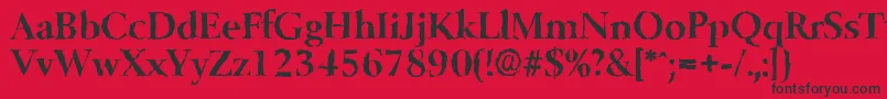 BelfastrandomBold Font – Black Fonts on Red Background