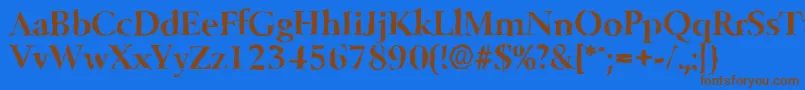 BelfastrandomBold-fontti – ruskeat fontit sinisellä taustalla