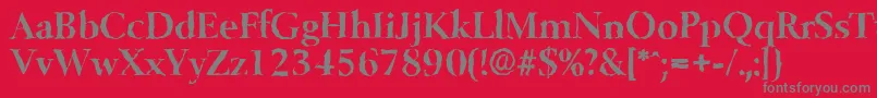 BelfastrandomBold Font – Gray Fonts on Red Background