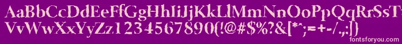 BelfastrandomBold Font – Pink Fonts on Purple Background