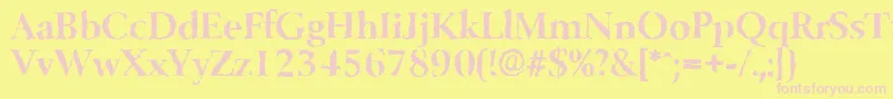 Police BelfastrandomBold – polices roses sur fond jaune