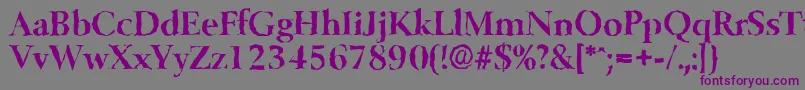 BelfastrandomBold Font – Purple Fonts on Gray Background