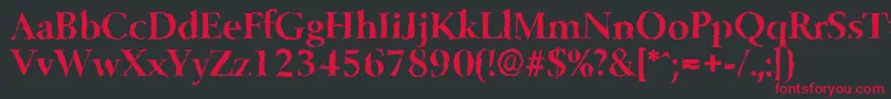 BelfastrandomBold Font – Red Fonts on Black Background