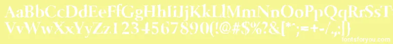 BelfastrandomBold Font – White Fonts on Yellow Background