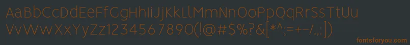 Шрифт VisionThin – коричневые шрифты на чёрном фоне
