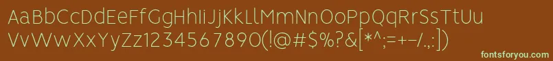 Шрифт VisionThin – зелёные шрифты на коричневом фоне