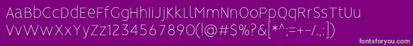 Шрифт VisionThin – зелёные шрифты на фиолетовом фоне