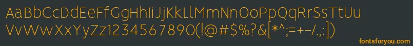 VisionThin Font – Orange Fonts on Black Background
