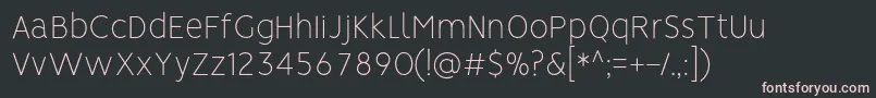 VisionThin Font – Pink Fonts on Black Background