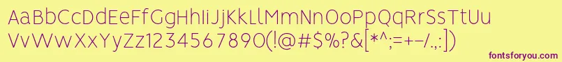 VisionThin Font – Purple Fonts on Yellow Background