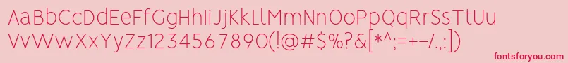 fuente VisionThin – Fuentes Rojas Sobre Fondo Rosa