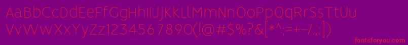 Lisätietoja VisionThin-fontista VisionThin-fontti – punaiset fontit violetilla taustalla