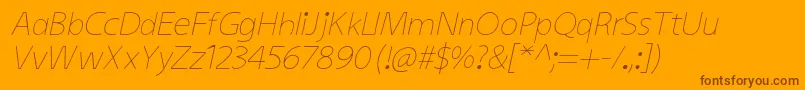 KiddysansLightItalic Font – Brown Fonts on Orange Background