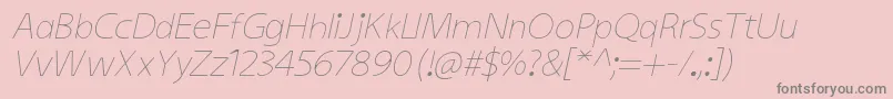 KiddysansLightItalic Font – Gray Fonts on Pink Background