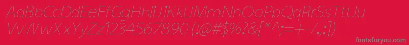 KiddysansLightItalic Font – Gray Fonts on Red Background
