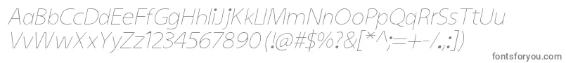 Шрифт KiddysansLightItalic – серые шрифты на белом фоне