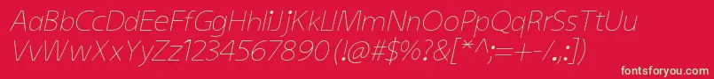 KiddysansLightItalic Font – Green Fonts on Red Background