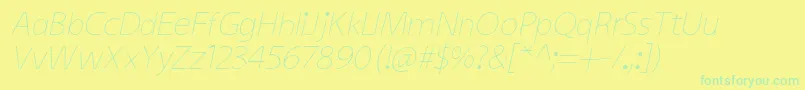 More about KiddysansLightItalic Font KiddysansLightItalic Font – Green Fonts on Yellow Background