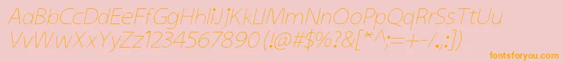 En savoir plus sur la police KiddysansLightItalic Police KiddysansLightItalic – polices orange sur fond rose